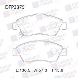 DOUBLE FORCE Колодки тормозные дисковые