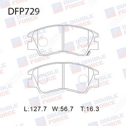 DOUBLE FORCE Колодки тормозные дисковые