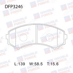DOUBLE FORCE Колодки тормозные дисковые