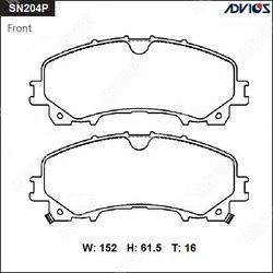 ADVICS Дисковые тормозные колодки