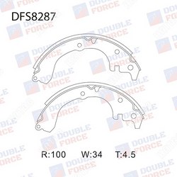 DOUBLE FORCE Колодки тормозные барабанные