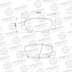 AVANTECH Колодки тормозные дисковые