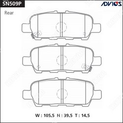 ADVICS Дисковые тормозные колодки
