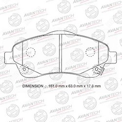AVANTECH Колодки тормозные дисковые