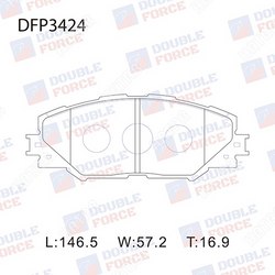 DOUBLE FORCE Колодки тормозные дисковые