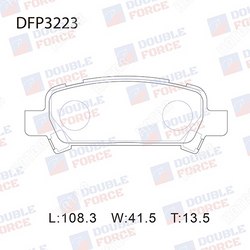 DOUBLE FORCE Колодки тормозные дисковые