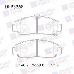DOUBLE FORCE Колодки тормозные дисковые