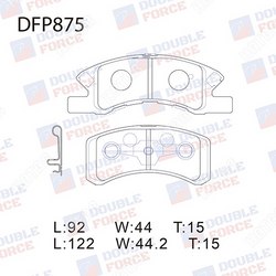 DOUBLE FORCE Колодки тормозные дисковые