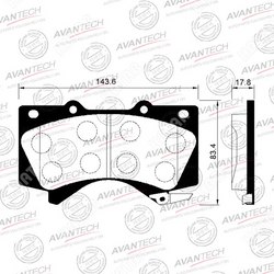 AVANTECH Колодки тормозные дисковые