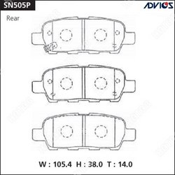 ADVICS Дисковые тормозные колодки