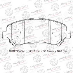 AVANTECH Колодки тормозные дисковые