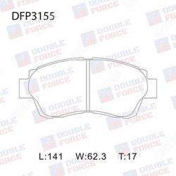 DOUBLE FORCE Колодки тормозные дисковые