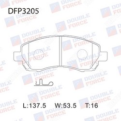 DOUBLE FORCE Колодки тормозные дисковые