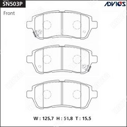 ADVICS Дисковые тормозные колодки