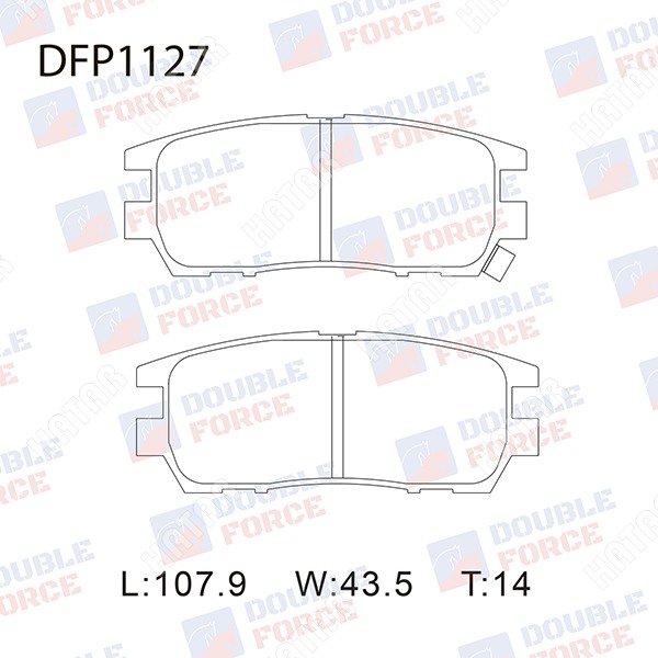 DOUBLE FORCE Колодки тормозные дисковые DFP1127