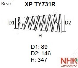 NHK Пружина подвески XPTY731R