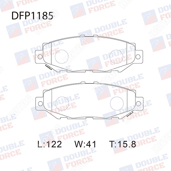 DOUBLE FORCE Колодки тормозные дисковые DFP1185