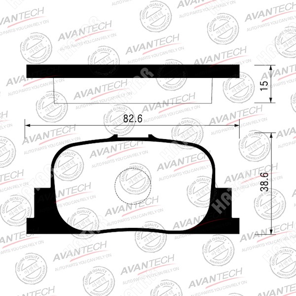 AVANTECH Колодки тормозные дисковые AV822