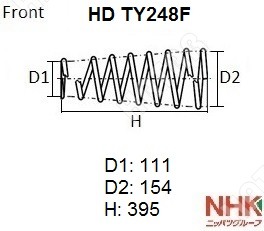 NHK Пружина подвески усиленная HDTY248F