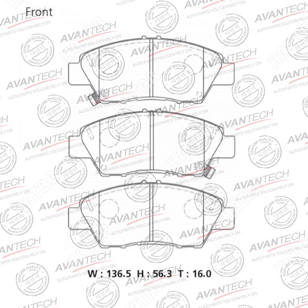 AVANTECH Колодки тормозные дисковые AV299