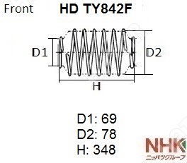NHK Пружина подвески усиленная HDTY842F