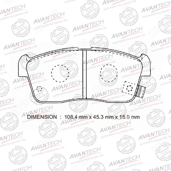 AVANTECH Колодки тормозные дисковые AV743
