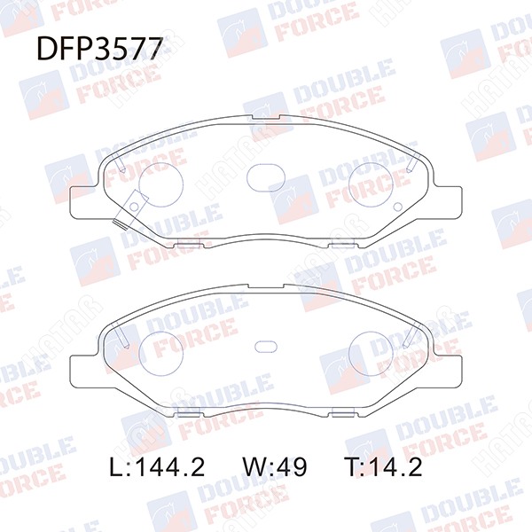DOUBLE FORCE Колодки тормозные дисковые DFP3577