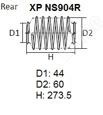 NHK Пружина подвески XPNS904R