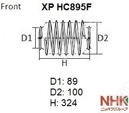 NHK Пружина подвески XPHC895F