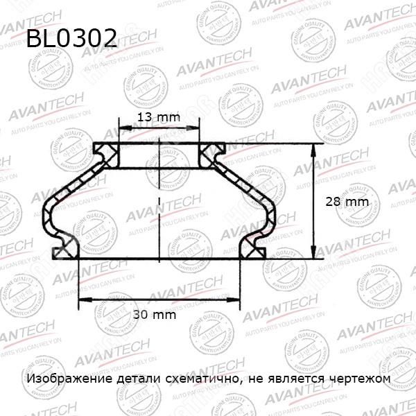 AVANTECH Пыльники деталей подвески BL0302