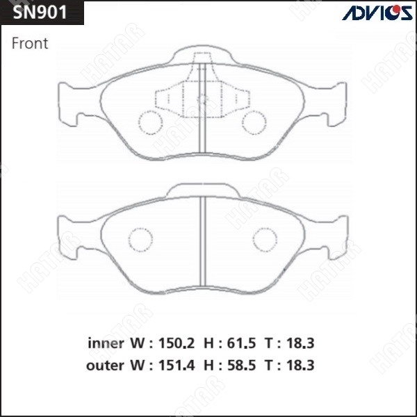 ADVICS Дисковые тормозные колодки SN901