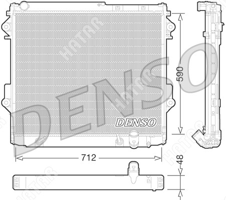 DENSO Радиатор охлаждения DRM50075