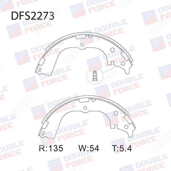 DOUBLE FORCE Колодки тормозные барабанные DFS2273