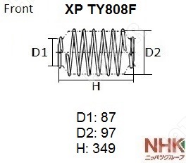NHK Пружина подвески XPTY808F