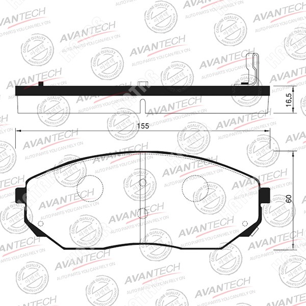 AVANTECH Колодки тормозные дисковые AV116