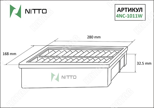 NITTO Фильтр воздушный 4NC1011W
