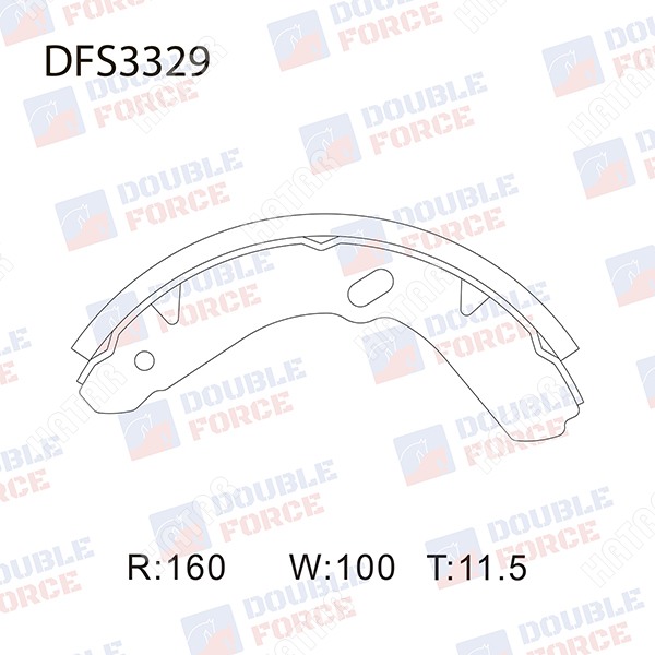 DOUBLE FORCE Колодки тормозные барабанные DFS3329