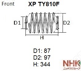 NHK Пружина подвески XPTY810F