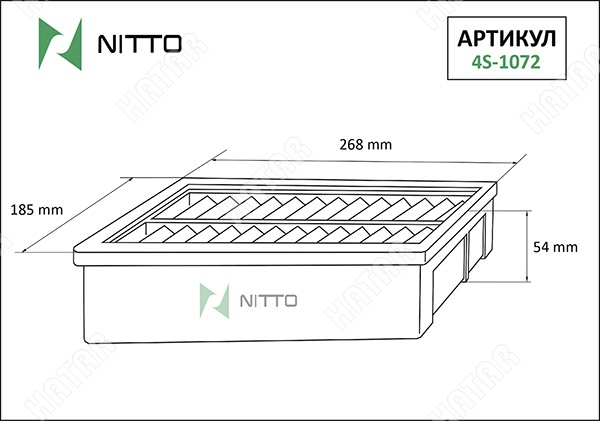 NITTO Фильтр воздушный 4S1072