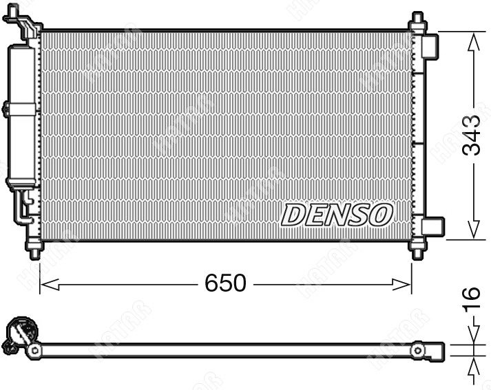 DENSO Радиатор кондиционера DCN46020