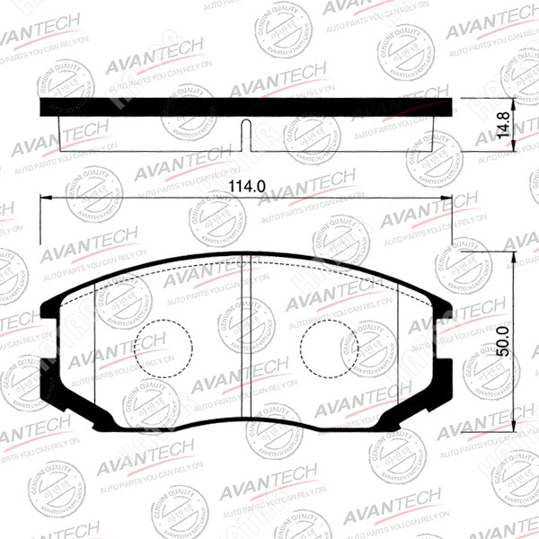 AVANTECH Колодки тормозные дисковые AV428