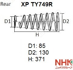 NHK Пружина подвески XPTY749R