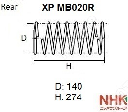 NHK Пружина подвески XPMB020R