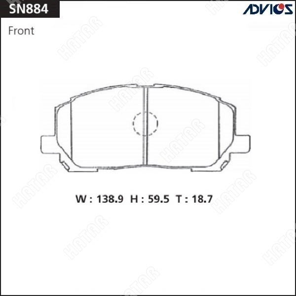 ADVICS Дисковые тормозные колодки SN884