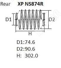 NHK Пружина подвески XPNS874R