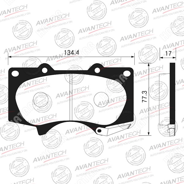 AVANTECH Колодки тормозные дисковые AV269