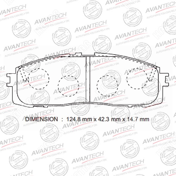 AVANTECH Колодки тормозные дисковые AV914