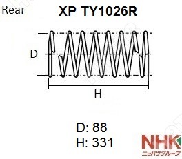 NHK Пружина подвески XPTY1026R