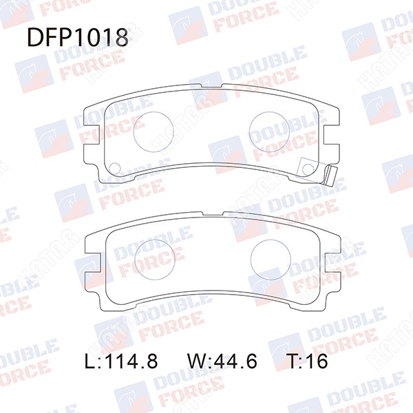 DOUBLE FORCE Колодки тормозные дисковые DFP1018