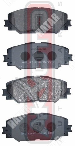 AKYOTO Колодки тормозные дисковые передние AKD12610